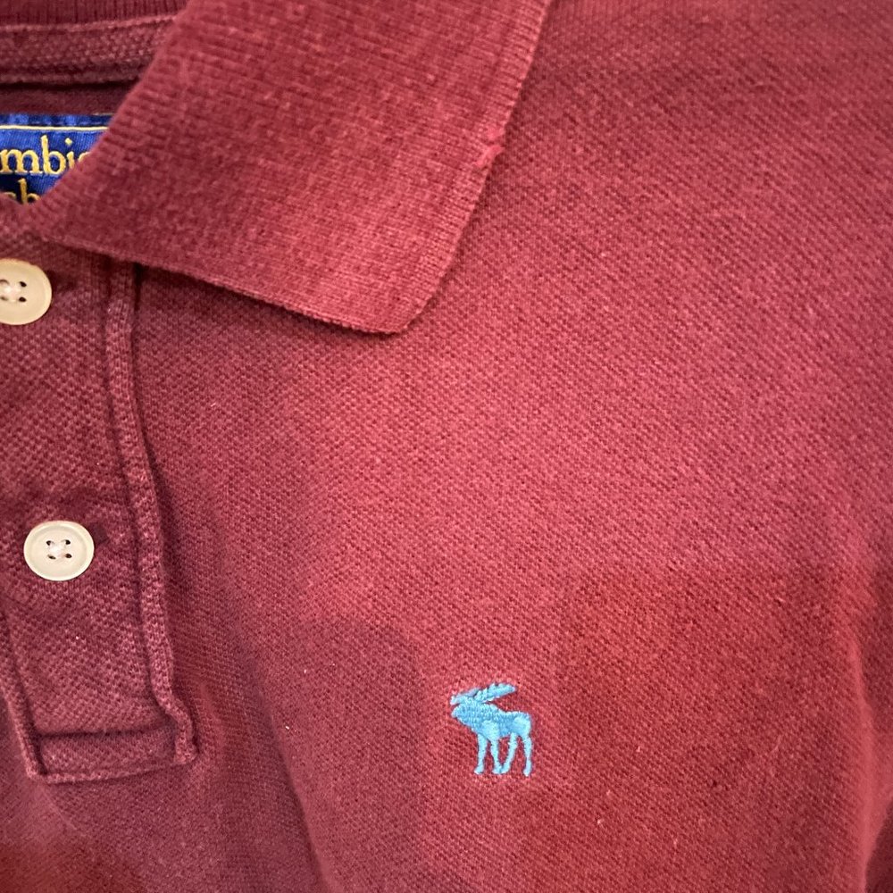 Abercrombie Short Sleeved Maroon Polo